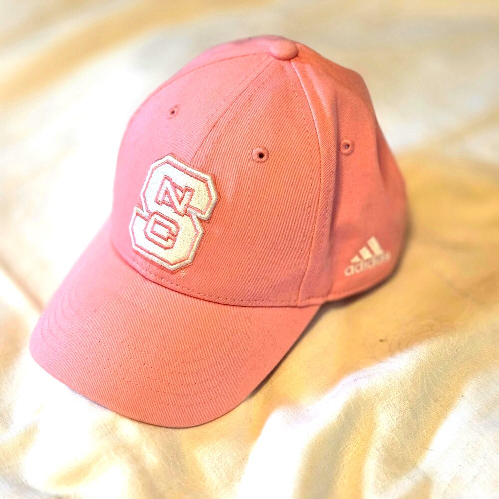 Adidas North Carolina State University Pink Adjustable Ball Cap NEW